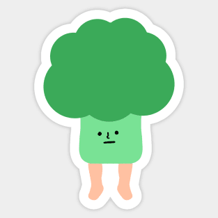 Broccoli with Legs | Cute | Weird | High Quality | Gift | Minimalist Sticker